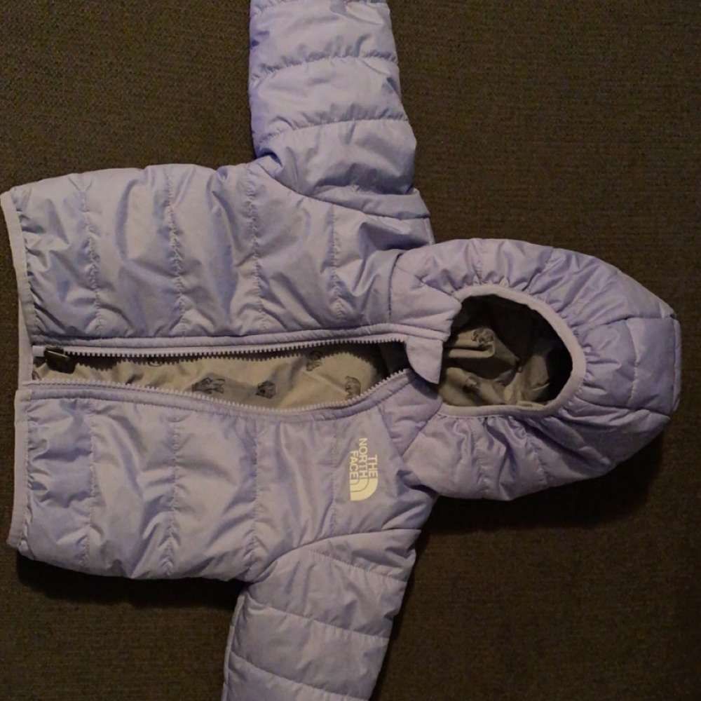North Face Reversible Coat (Lavender/Grey)